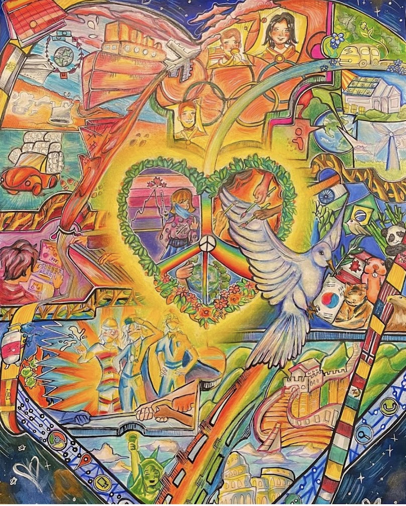 We Are All Connected peace poster