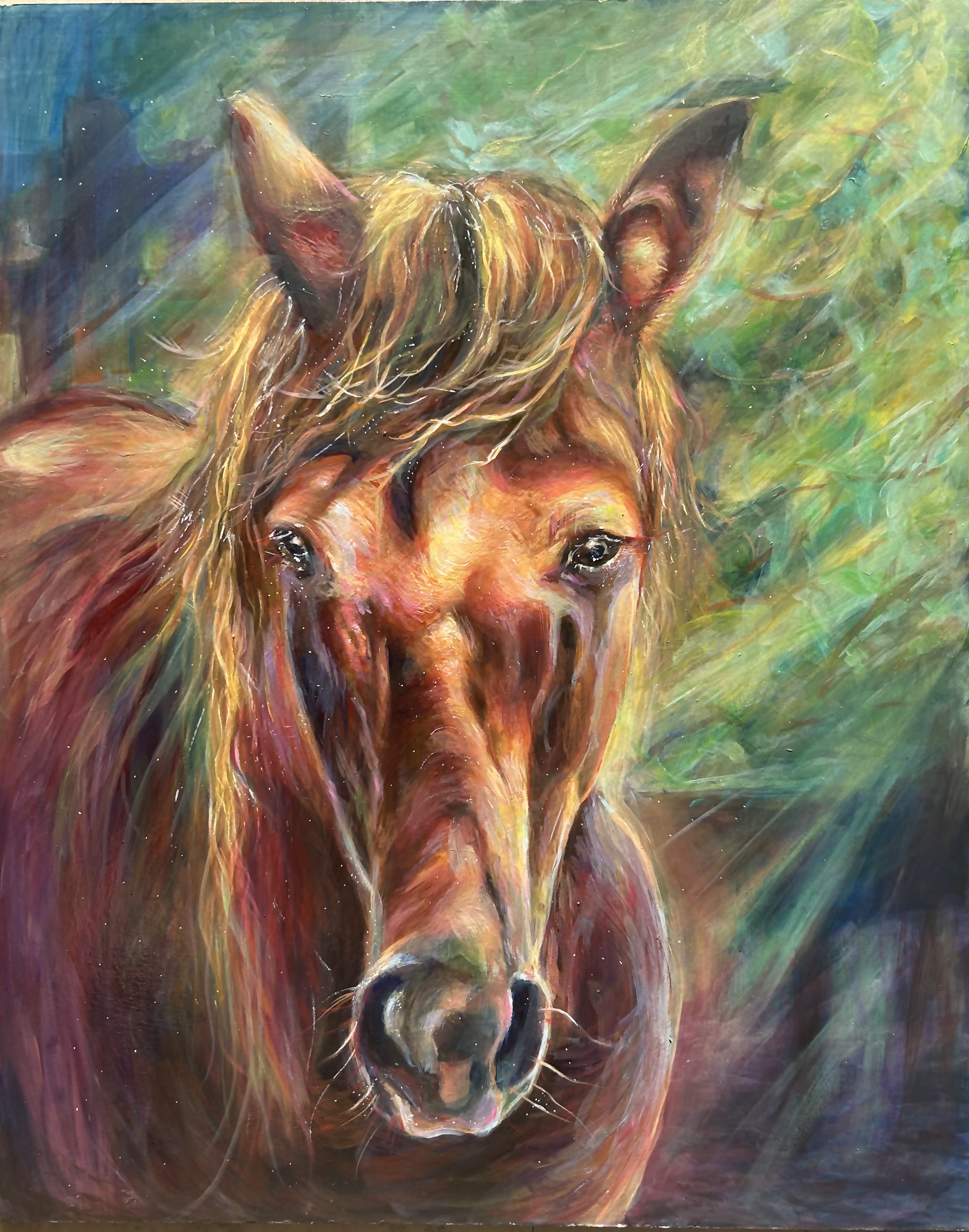 The Lucky One, a Western rodeo horse painting