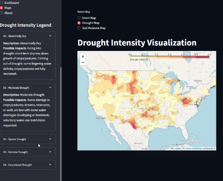 Farmvis environmental map and farm insight interface